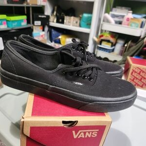 Vans Black Canvas Authentic Low-Top Sneakers